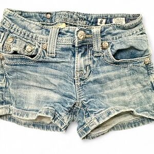 Miss Me Light Blue Jean Shorts
